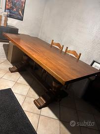 TAVOLO CON SEDIE LEGNO MASSELLO