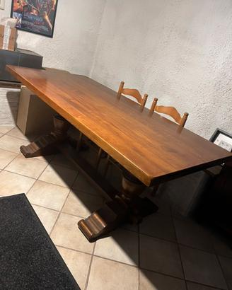 TAVOLO CON SEDIE LEGNO MASSELLO