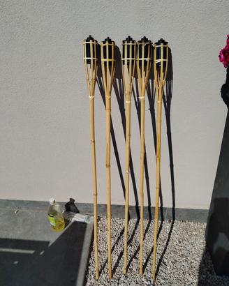 torce di citronella in bambu