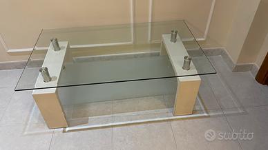 Tavolino da caffè in vetro