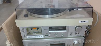 impianto hifi vintage con 2 casse da 170  w