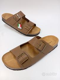 ciabatte uomo in vera pelle Nabuk 44