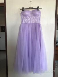 Abito in tulle, color  lilla, per ragazza.