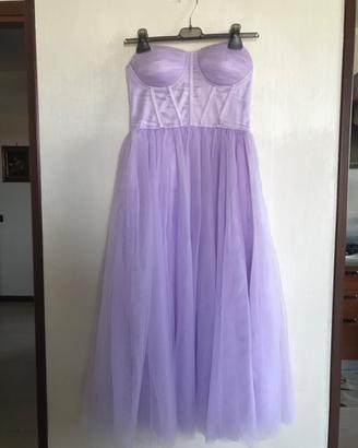 Abito in tulle, color  lilla, per ragazza.