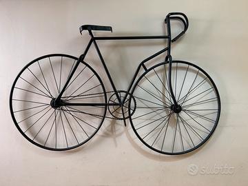 Bicicletta Decorativa da Parete in Ferro 180 cm
