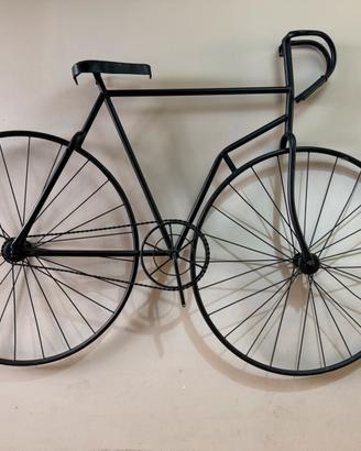Bicicletta Decorativa da Parete in Ferro 180 cm