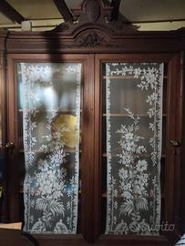 vetrina antica in legno massello fine '800