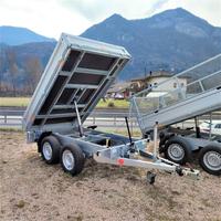 Carrello rimorchio auto ribaltabile doppio asse