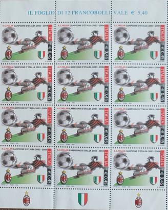 Francobolli MILAN Campione 2004 !!!