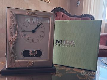 orologio da tavolo in argento