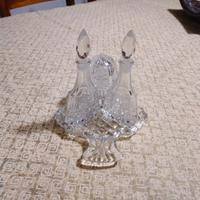 set tavola + 2 oggetti in cristallo svarosky 