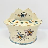 Antica fioriera da muro in maiolica ('700/'800)