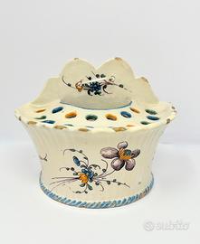 Antica fioriera da muro in maiolica ('700/'800)