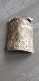 presepe realizzato su antico coppo