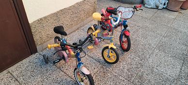 Biciclette raggio 12/14 con Rotelle per bambini