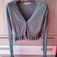 Cardigan corto donna grigio taglia S