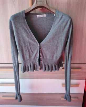 Cardigan corto donna grigio taglia S