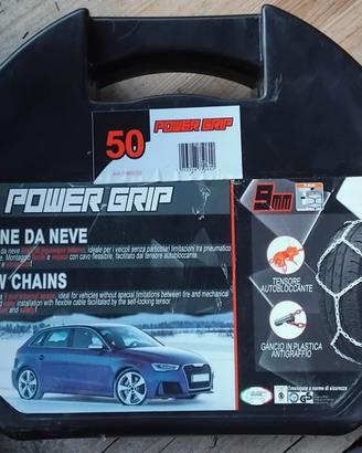 CATENE DA NEVE POWER GRIP MISURA 50 NUOVE PERFETTE