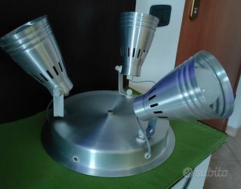 plafoniera con 3 faretti in metallo 