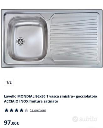 Lavello 85x50 nuovo