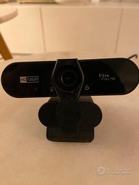 Webcam 1080P Full HD con microfono e privacy cover