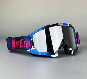 Occhiali da motocross/sci con lente specchiata