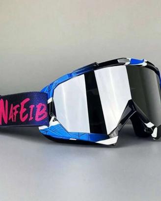Occhiali da motocross/sci con lente specchiata