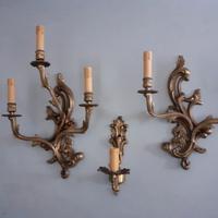 Set Lampade da parete in bronzo vintage