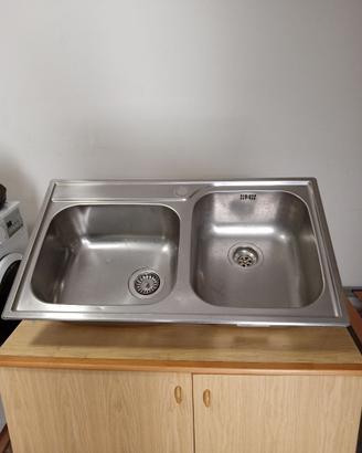 Lavello acciaio inox a due vasche