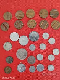 Lotto gettoni monete