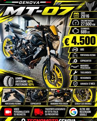 Yamaha MT-07 ABS 12MESI GARANZIA PREZZO APPENA RIB