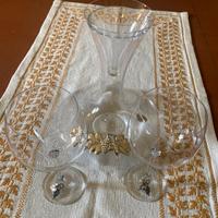 Decanter e calici cristallo e argento Camilletti