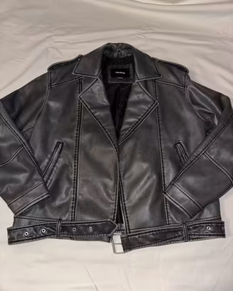 Giubbotto Biker Pull&Bear Uomo Effetto Pelle