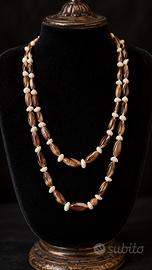 Vintage collana a 2 fili conchiglie anni 50 60