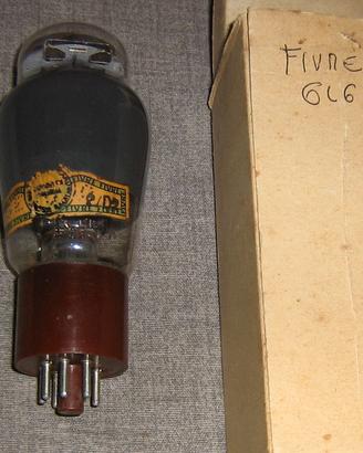 1 TUBO 6L6G FIVRE ANNI 50 VETRO SCURO ANNI 50