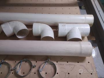 Tubi pvc bianco diametro 140 e collari Fischer 