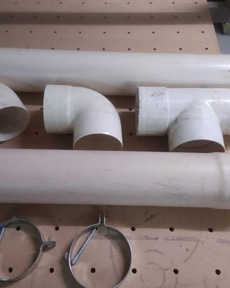 Tubi pvc bianco diametro 140 e collari Fischer