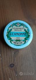 scatola latta vintage pastiglie j canonne