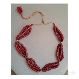 Collana in corallo vintage anni 80