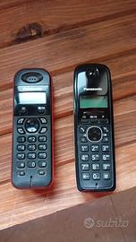 Telefoni cordless Panasonic rosso e bianco perfett