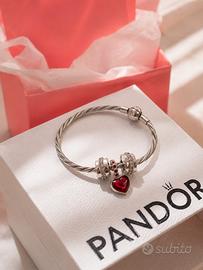 Bracciale Pandora originale con 3 charm
