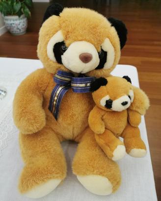 Peluche Panda Rosso seduto con cucciolo