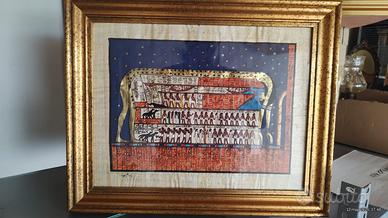 📜 Papyrus Egiziano con Rappresentazione Dea Nut