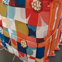 6 cuscini per sedie misura 40x40 con zip e lacci 