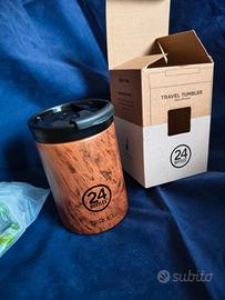 Tazza termica marca 24 Bottles nuova col. Wood
