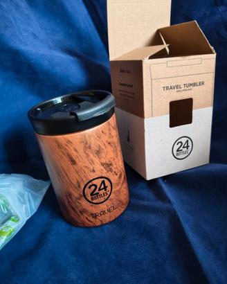 Tazza termica marca 24 Bottles nuova col. Wood