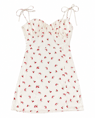 Abito corto Primark con fantasia ciliegie