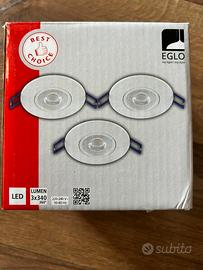 Set 3 faretti orientabili Eglo nuovi