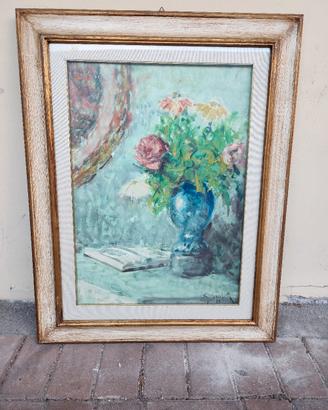 Quadro vaso con fiori di Franco Sacchetti 1979