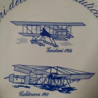 VECCHIO PIATTO PIONIERI DELL'AERONAUTICA ITALIANA 
